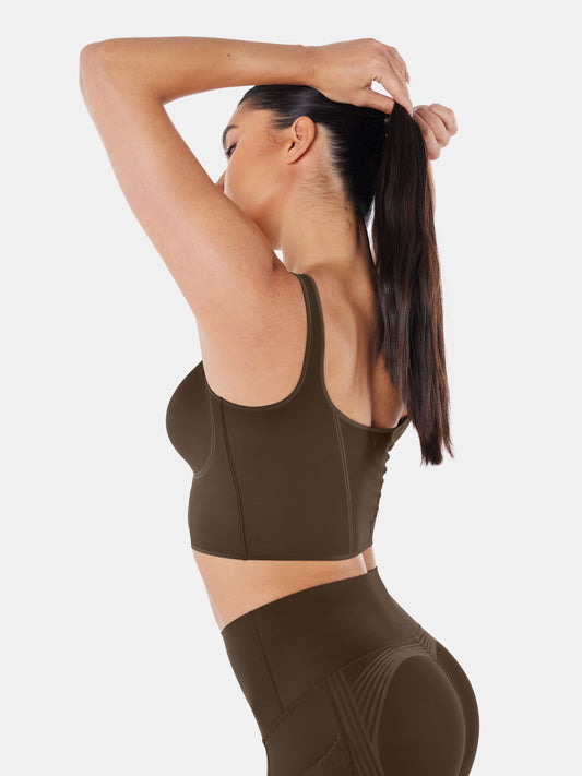 Body Sculpt Bra Tank Chocolate Brown