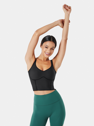 Fanka Body Sculpt Bra Tank Tops for Women with Light Support Removable Pads  Seamless Contours Body Sports Shapewear-Tops Kiwi Green at  Women's  Clothing store