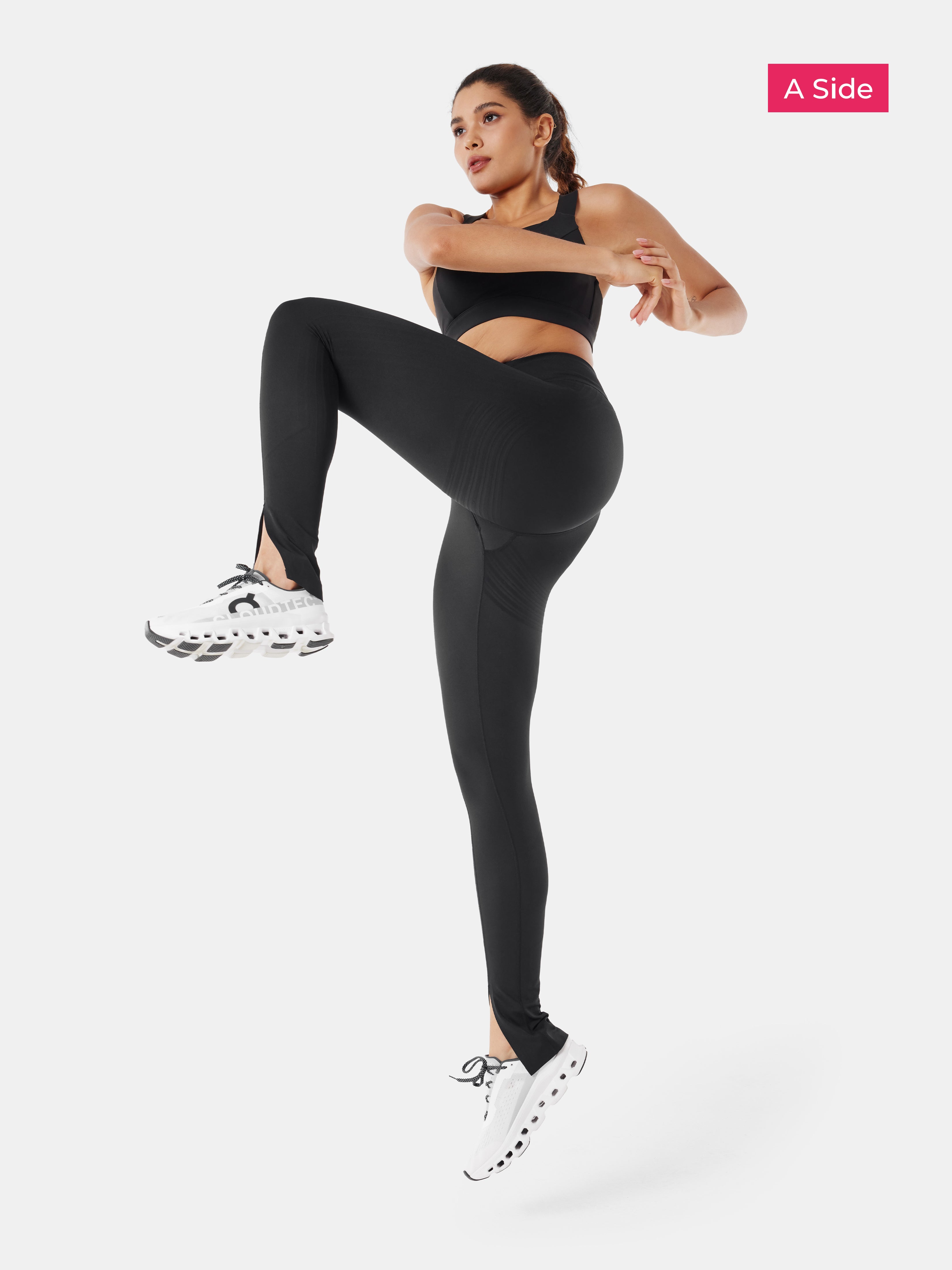 Thumbnail of Body Sculpt Front Slit Leggings (Reversible Wear)