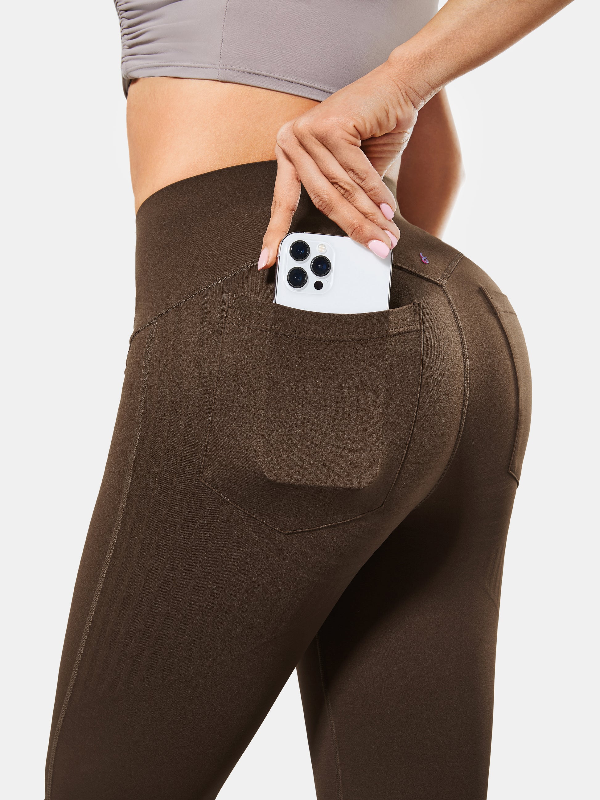 Flare Leggings for Women with Pockets Yoga Pants with Tummy